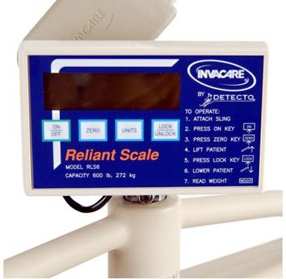 Invacare Lift Scale Reliant Digital LCD Display 600 lbs. Capacity Battery Operated - Each - RLS6-EA