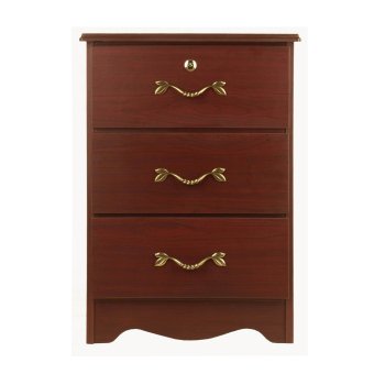 Kwalu Bedside Cabinet Tempe Collection, TEBS30 Model Golden Ebony 19 X 21 X 30 Inch 3 Drawers - Each - TEBS30-EA