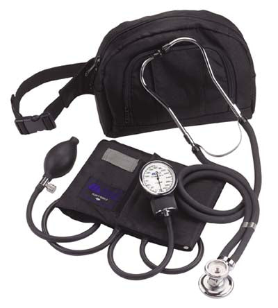Mabis Healthcare Reusable Aneroid / Stethoscope Fanny Pack Kit Match Mates® Adult Cuff Dual Head Sprague Stethoscope Pocket Aneroid - Each - 01-365-021-EA