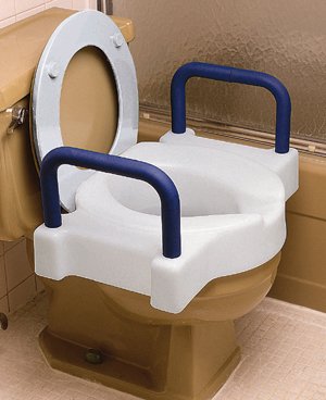 Maddak Toilet Seat Tall-ette® Extra Wide, 22-1/2 Inch W, Contoured Soft Foam Armrests - Each - 725891000-EA