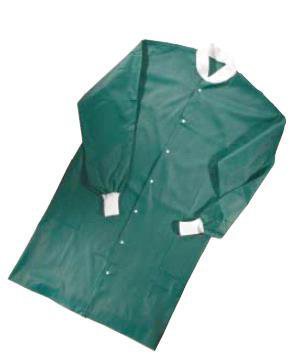 Molnlycke Warm-Up Jacket Barrier® Green Large Hip Length Disposable - Case of 48 - 18220-CS