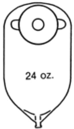 Nu-Hope Laboratories Urinary Pouch Nu-Hope™ One-Piece System 11 Inch Length Round, Flat, Pre-Cut - Box of 10 - 8256-BX