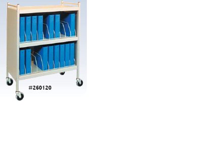 Omnimed Binder/ Chart Rack Omnicart® Beige 20 Binder Charts Side Opening - Each - 260120-BG-EA