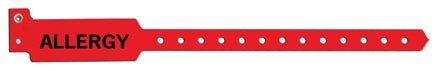 Precision Dynamics Identification Wristband Sentry® Superband® Alert Bands® Alert Band Permanent Snap Allergy - Box of 500 - 5075-16-PDM-BX