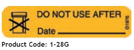 Precision Dynamics Pre-Printed Label Barkley® Auxiliary Label Orange Do Not Use After Date Black Safety and Instructional 3/8 X 1-9/16 Inch - Roll of 1 - 1-28G-RL