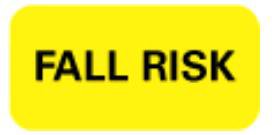 Precision Dynamics Pre-Printed Label Advisory Label Yellow Fall Risk Black Alert Label 1-1/2 X 3/4 Inch - Roll of 1 - N-3403-RL