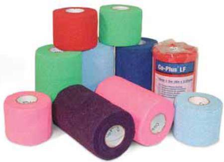 BSN Medical Cohesive Bandage Co-Plus® LF 3 Inch X 5 Yard Self-Adherent Closure Neon Pink / Light Purple / Neon Green / Red NonSterile Standard Compression - Pack of 24 - 7210020-PK