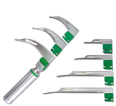 Sun Med Laryngoscope Set GreenLine® D™ Macintosh / Miller Blade - Each - 5-5333-57-EA