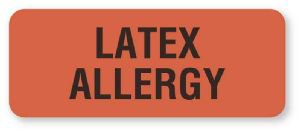 United Ad Label Pre-Printed Label UAL™ Allergy Alert Red Paper Latex Allergy Black Alert Label 7/8 X 3 Inch - Roll of 1 - ULHN754-RL