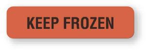 United Ad Label Pre-Printed Label UAL™ Auxiliary Label Red Paper Keep Frozen Black Temperature Control 5/16 X 1-1/4 Inch - Roll of 1 - ULPS105-RL