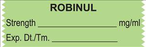 United Ad Label Drug Label UAL™ Anesthesia Label Tape Robinul Strength_mg/mL Exp Dt Tm_ Green 1/2 X 1-1/2 Inch - Roll of 1 - ULTJ079-RL