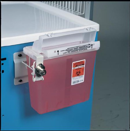 Waterloo Industries Sharps Container Bracket Wall Mount Locking - Each - SB-2L-EA