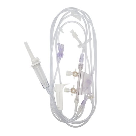 B. Braun Primary IV Administration Set Caresite® Gravity 2 Ports 15 Drops / mL Drip Rate Without Filter 120 Inch Tubing Anesthesia - Case of 50 - 354208-CS