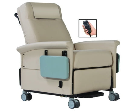Champion Manufacturing Bariatric Transport Power Recliner Ascent XL 66P Series Gray Vinyl 4 Inch Casters - Each - 66PT56-TS7-EA