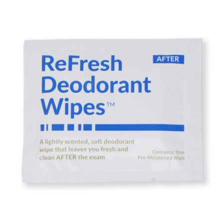 PDC Healthcare Mammography Wipe Refresh Deodorant Wipes™ Individual Packet Water / Alcohol / Potassium Sorbate Lavender Scent 50 Count - Box of 50 - STJ-9112-BX