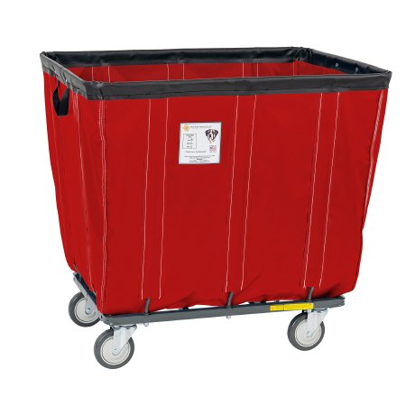 R & B Wire Products Basket Truck 10 Bushel Capacity Tubular Steel / Vinyl 4 Inch Non-marking Swivel Casters - Each - 410SOC/RD-EA