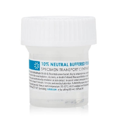 StatLab Medical Products Prefilled Formalin Container StatClick™ 20 mL Fill in 40 mL (1.35 oz.) Screw Cap Warning Label NonSterile - Case of 96 - NB0115-CS