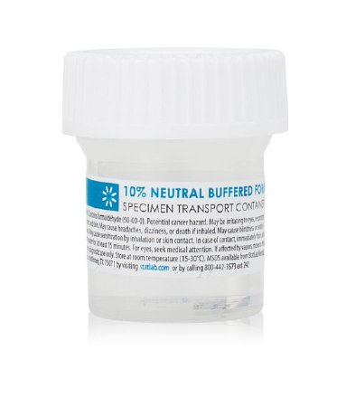 StatLab Medical Products Prefilled Formalin Container StatClick™ 20 mL Fill in 40 mL (1.35 oz.) Screw Cap Warning Label NonSterile - Each - NB0115-EA
