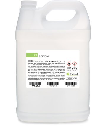 StatLab Medical Products Chemistry Reagent Acetone ACS Grade / Dehydrant >99% 1 gal. - Each - 00960-1-EA