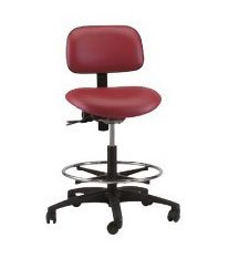 Brewer/Dental Industrial Stool Task Series Pneumatic Height Adjustment 5 Casters Black - Each - VT-2-EAA-C-PR40-EA