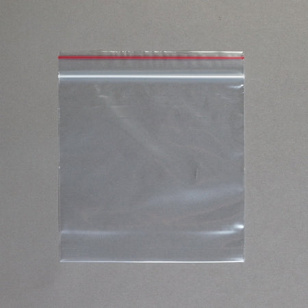 Health Care Logistics Reclosable Bag Red Line™ 6 X 6 Inch Plastic Clear Zipper Closure - Pack of 100 - 7530-PK