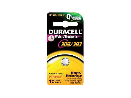 Duracell Silver Oxide Battery Duracell® 309 / 393 Coin Cell 1.5V Disposable 6 Pack - Case of 36 - D309/393BPK08-CS