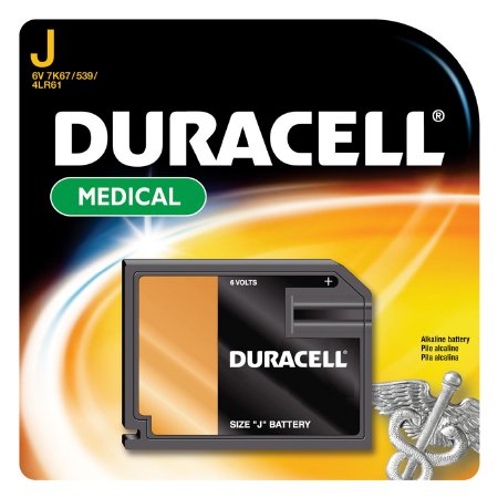 Duracell Alkaline Battery Duracell® J Cell 6V Disposable 1 Pack - Case of 36 - 7K67BPK-CS