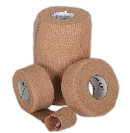 Medline Cohesive Bandage CoFlex® 2 Inch X 5 Yard Self-Adherent Closure Tan NonSterile 14 lbs. Tensile Strength - Case of 36 - MDS089002-CS