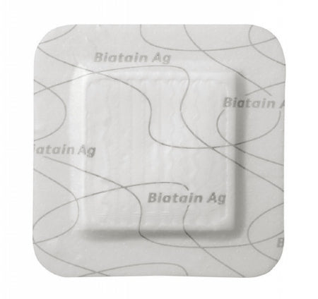 Coloplast Silver Silicone Foam Dressing Biatain® Silicone Ag 3 X 3 Inch Square Sterile - Box of 5 - 39636-BX