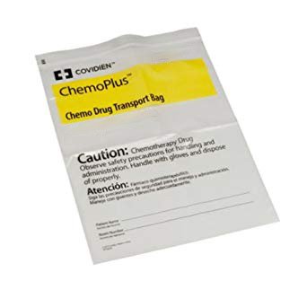 Cardinal Chemo Drug Transport Bag ChemoPlus™ 13 X 19 Inch Clear / Yellow Zip Closure - Case of 250 - CT0525-CS