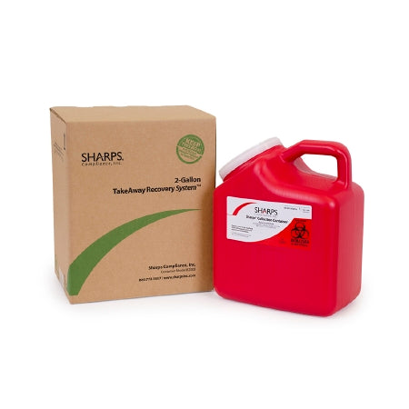 Sharps Compliance Replacement Cardboard Box with Label TakeAway Recovery System 2 Gallon - Each - 82000RB-EA