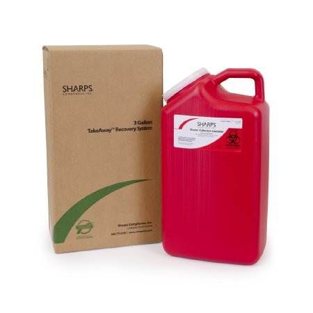 Sharps Compliance Replacement Cardboard Box with Label TakeAway Recovery System 3 Gallon - Each - 83000RB-EA