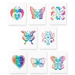SmileMakers SmileMakers® 144 per Unit Rainbow Glitter Designs Temporary Tattoo 1.25 Inch - Box of 144 - NTY246-BX