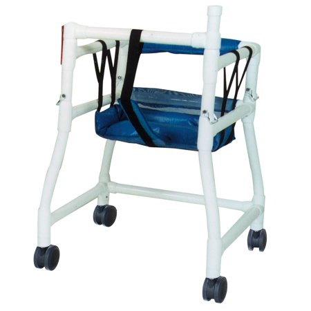 MJM International Walker Chair Adjustable Height Adapt A Walker PVC Frame 250 lbs. Weight Capacity 19 to 22 Inch Seat Height - Each - AW-LG-EA