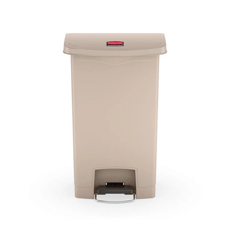 RJ Schinner Co Trash Can Rubbermaid® Slim Jim® 13 gal. Rectangular Beige Plastic Step On - Each - 1883458-EA