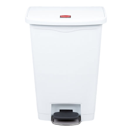 RJ Schinner Co Trash Can Rubbermaid® Slim Jim® 13 gal. Rectangular White Plastic Step On - Each - 1883557-EA