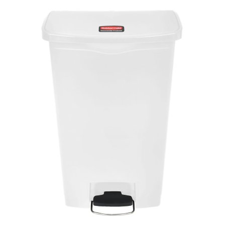 RJ Schinner Co Trash Can Rubbermaid® Slim Jim® 18 gal. Rectangular White Plastic Step On - Each - 1883559-EA