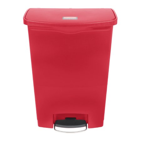 RJ Schinner Co Trash Can Rubbermaid® Slim Jim® 24 gal. Rectangular Red Plastic Step On - Each - 1883570-EA