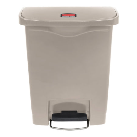 RJ Schinner Co Trash Can Rubbermaid® Slim Jim® 8 gal. Rectangular Beige Plastic Step On - Each - 1883456-EA