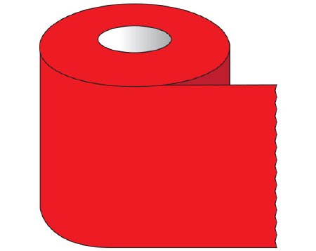 Shamrock Scientific Blank Label Tape Shamrock Multipurpose Label Red Tape 1-1/2 X 500 Inch - Roll of 1 - ST-11-4-RL