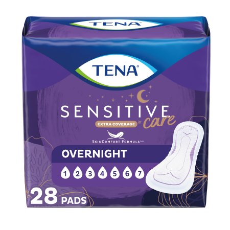 Essity HMS North America Inc Bladder Control Pad TENA® Intimates™ Overnight 16 Inch Length Heavy Absorbency Superabsorbant Core One Size Fits Most - Bag of 28 - 54282-BG