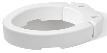 Apex-Carex Elongated Raised Toilet Seat Carex® 3-1/2 Inch Height White 300 lbs. Weight Capacity - Case of 3 - FGB32100 0000-CS