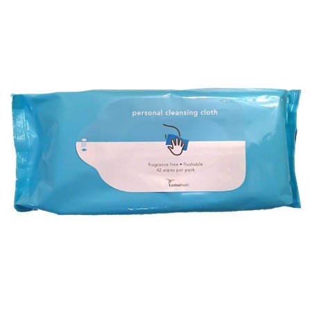 Cardinal Rinse-Free Personal Wipe Cardinal Health™ Soft Pack Aloe Unscented 42 Count - Case of 24 - 2AWU-42-CS