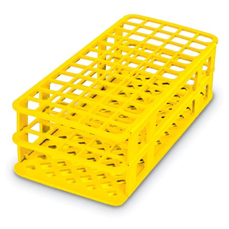 Market Lab Inc Blood Collection Tube Test Tube Rack 60 Place 16 mm Tube Size Blue 2-4/5 X 4-1/8 X 9-3/5 Inch - Pack of 2 - 12922-YL-PK