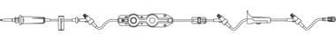 B. Braun IV Pump Set Outlook® Pump 3 Ports 15 Drops / mL Drip Rate With Filter 92 Inch Tubing - Case of 24 - 354213-CS