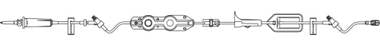 B. Braun IV Pump Set Outlook® Pump 2 Ports 15 Drops / mL Drip Rate 0.2 Micron Filter 119 Inch Tubing Solution - Case of 24 - 354214-CS