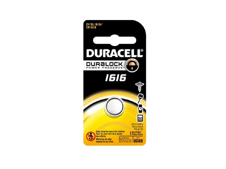 Duracell Lithium Battery Duracell® CR1616 Coin Cell 3V Disposable 1 Pack - Case of 36 - DL1616BPK-CS