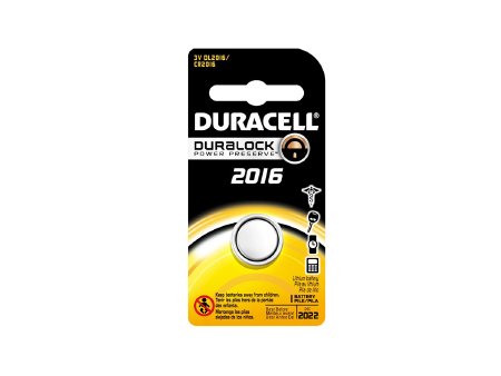 Duracell Lithium Battery Duracell® CR2016 Coin Cell 3V Disposable 1 Pack - Case of 36 - DL2016BPK-CS