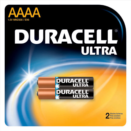 Duracell Alkaline Battery Duracell® Ultra AAAA Cell 1.5V Disposable 2 Pack - Case of 36 - MX2500B2PK-CS