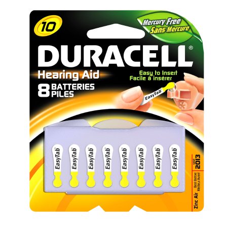Duracell Zinc-Air Battery Duracell® 10 Cell 1.4V Disposable 8 Pack - Pack of 1 - DA10B8ZM10-PK